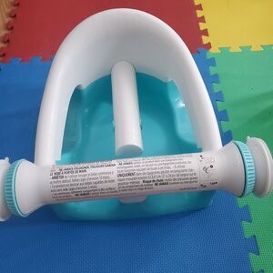 Baby Bath Seat - White and Teal Infant Support